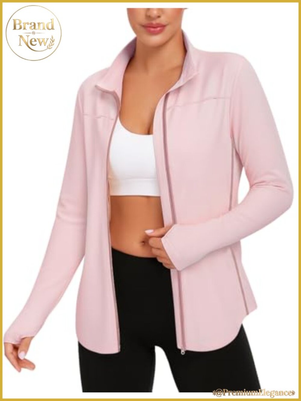 UPF 50+ Lightweight Zip Up Sun Jacket Thumb Hole Long Sleeve Women Hiking